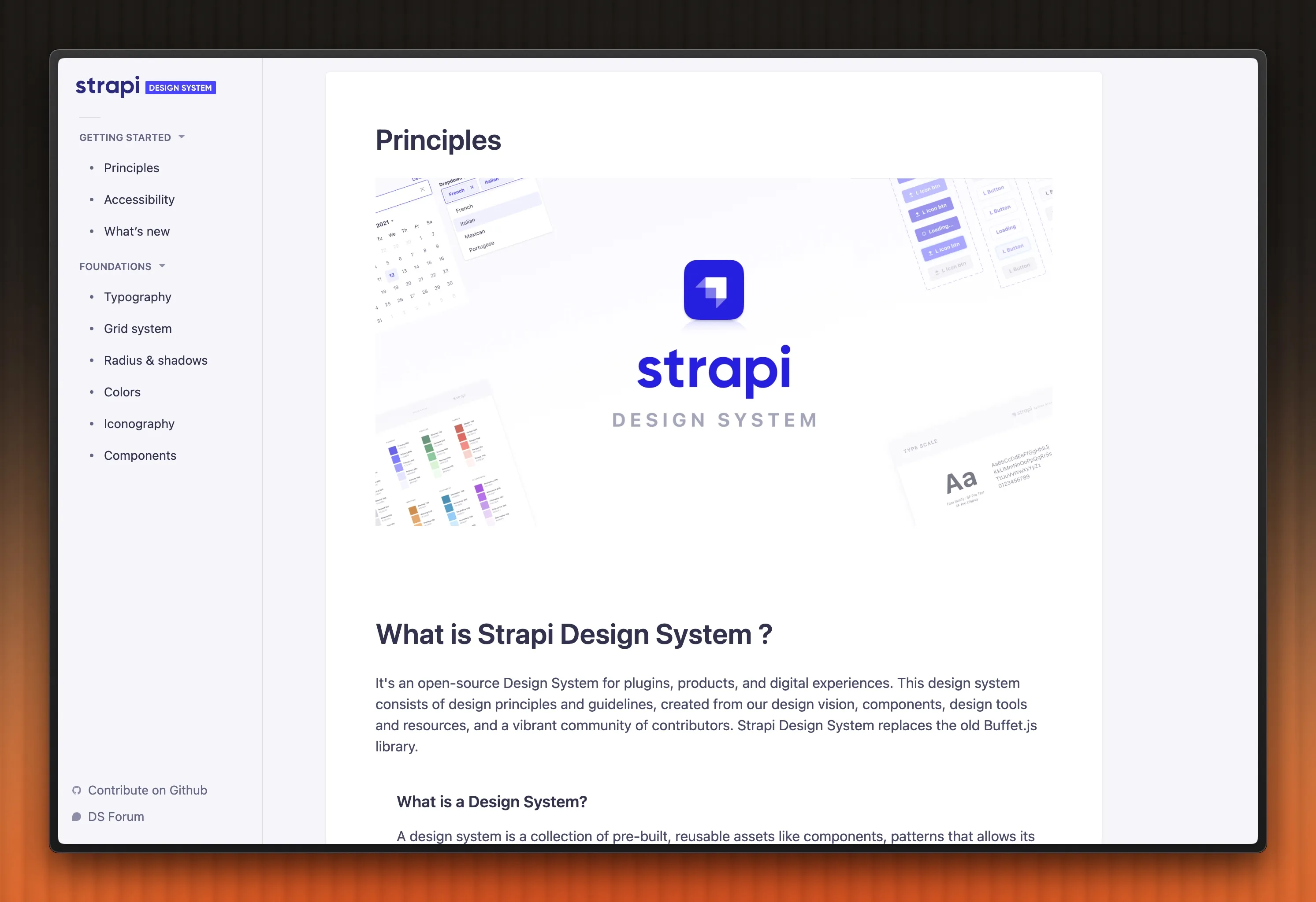 Sistema de diseño de Strapi